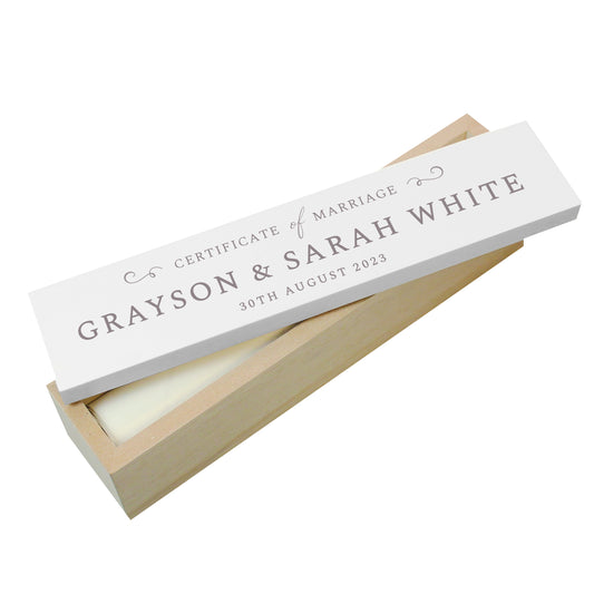 Personalised Wedding Wooden Certificate Holder - image 4
