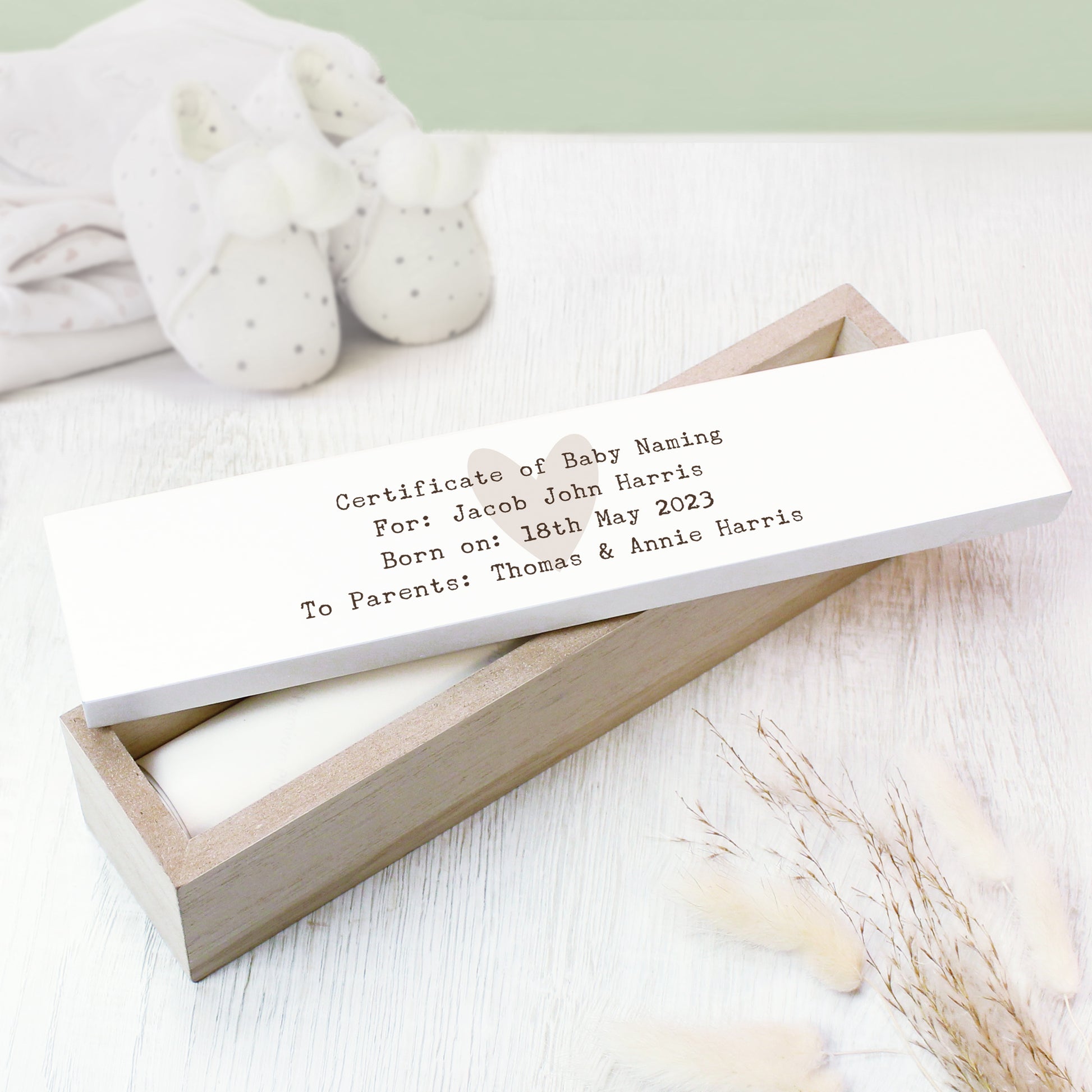 Personalised Free Text Wooden Certificate Holder from Heartfelt Gifts