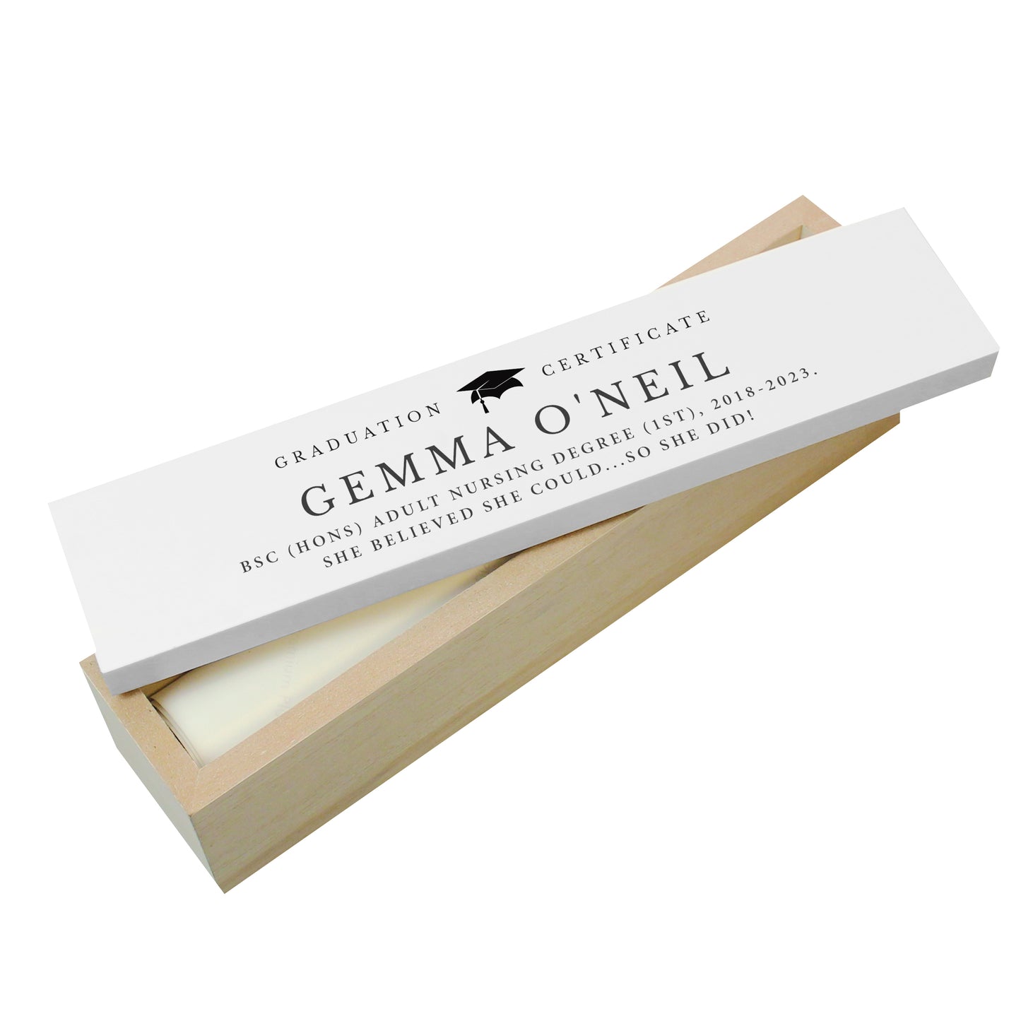 Personalised Graduation Wooden Certificate Holder - image 4