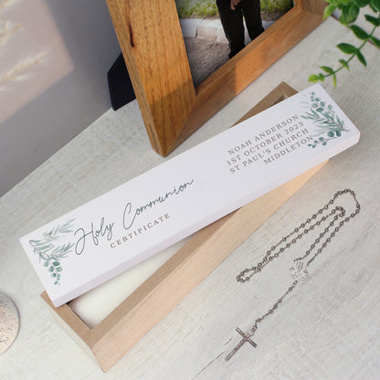 Personalised Botanical Wooden Certificate Holder - image 3