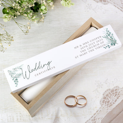 Personalised Botanical Wooden Certificate Holder - image 6