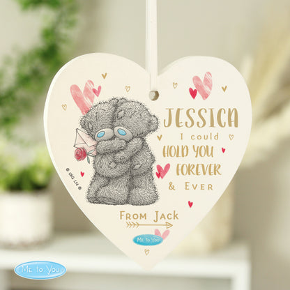 Personalised Me To You Hold You Forever Wooden Heart Decoration from Heartfelt Gifts