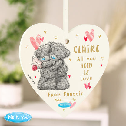 Personalised Me To You Hold You Forever Wooden Heart Decoration - image 3