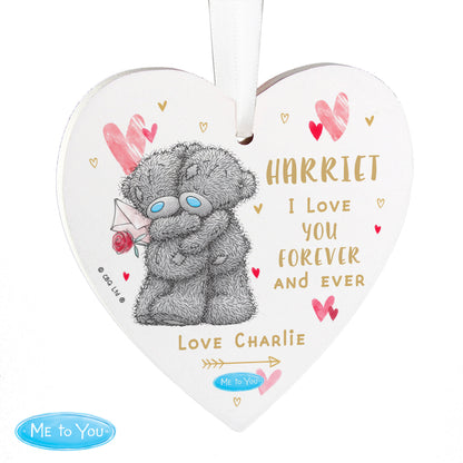 Personalised Me To You Hold You Forever Wooden Heart Decoration - image 4