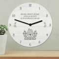 Personalised HOME Shabby Chic Wooden Clock from Heartfelt Gifts