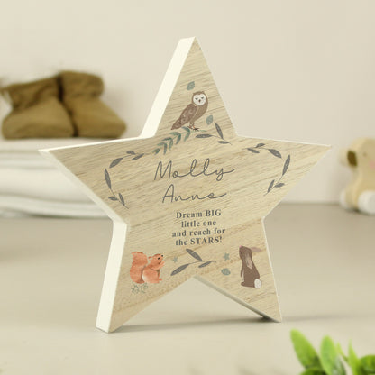 Personalised Woodland Animal Star Ornament from Heartfelt Gifts