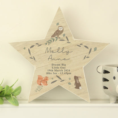 Personalised Woodland Animal Star Ornament - image 2