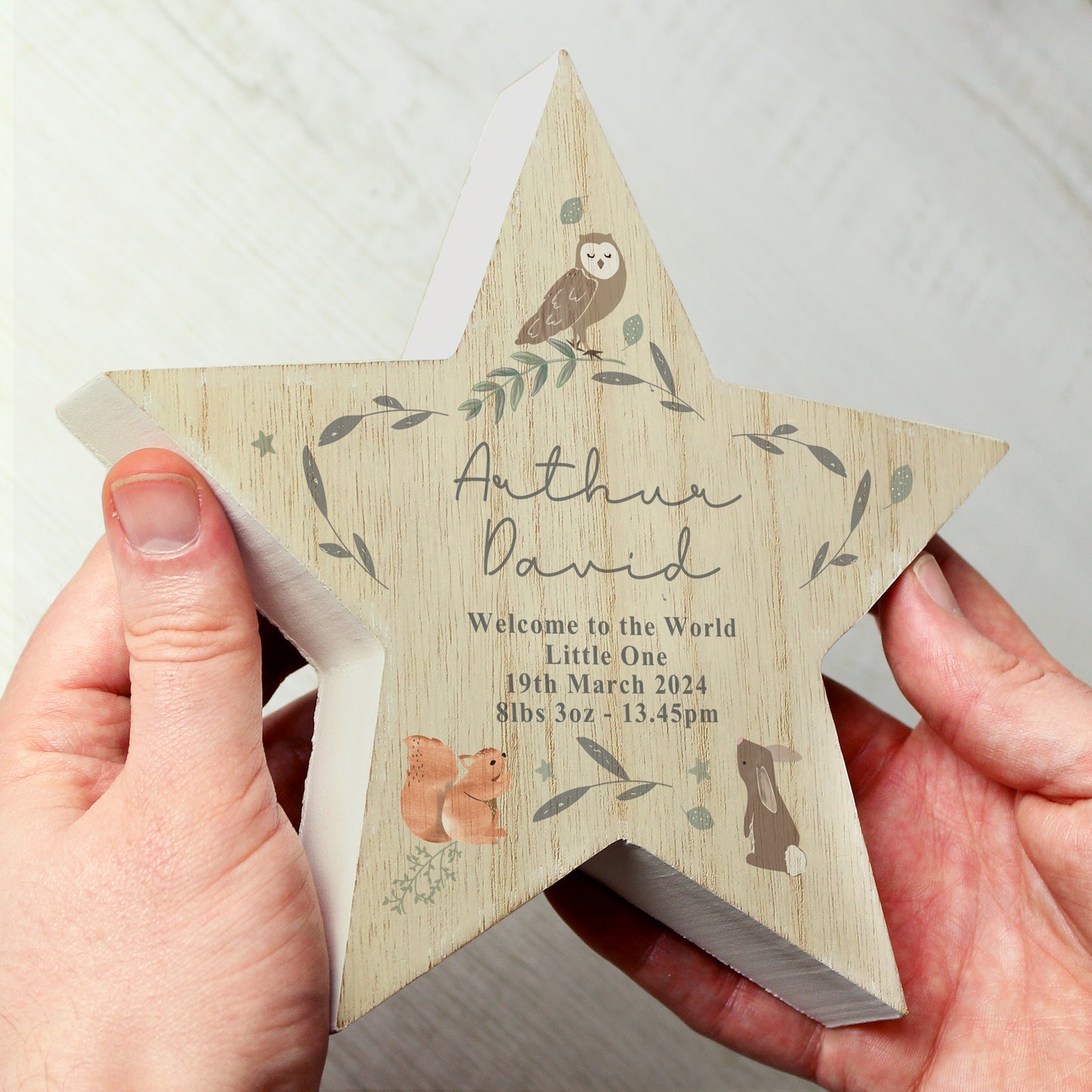 Personalised Woodland Animal Star Ornament - image 4