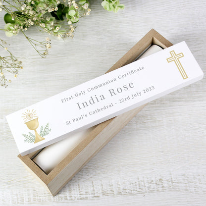 Personalised Religious Wooden Certificate Holder - image 3