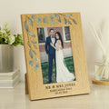 Personalised Botanical 6x4 Oak Finish Photo Frame from Heartfelt Gifts