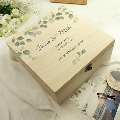 Personalised Botanical Wooden Keepsake box - image 2