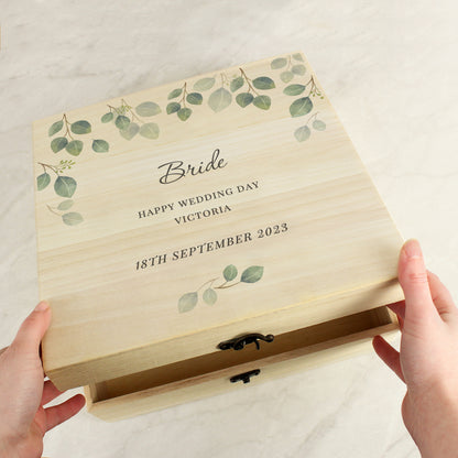 Personalised Botanical Wooden Keepsake box - image 4