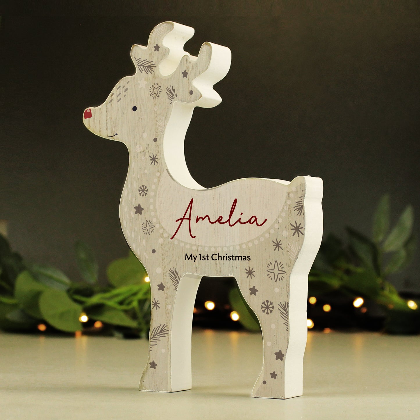 Personalised Red Nosed Reindeer Ornament from Heartfelt Gifts