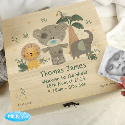 Personalised Tiny Tatty Teddy Jungle Animals Keepsake Box from Heartfelt Gifts