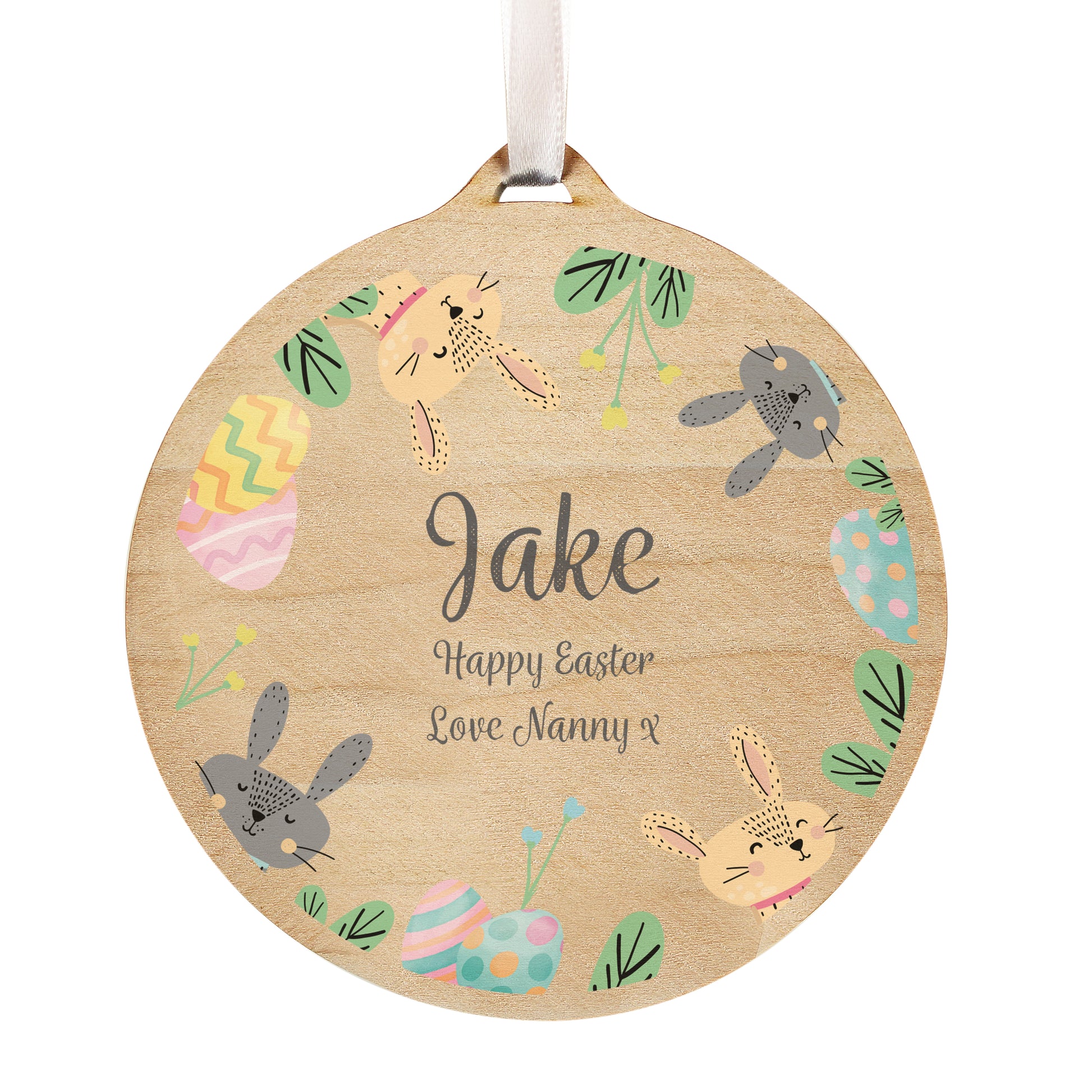 Personalised Easter Bunny Wooden Decoration - image 5