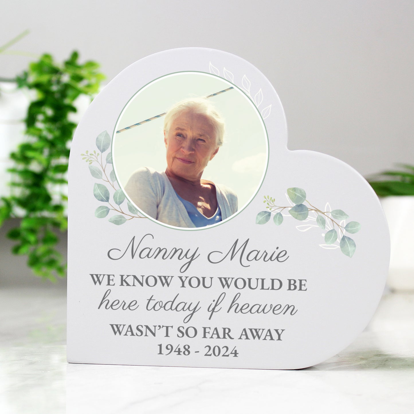 Personalised Wedding Memory Table Heart Ornament from Heartfelt Gifts