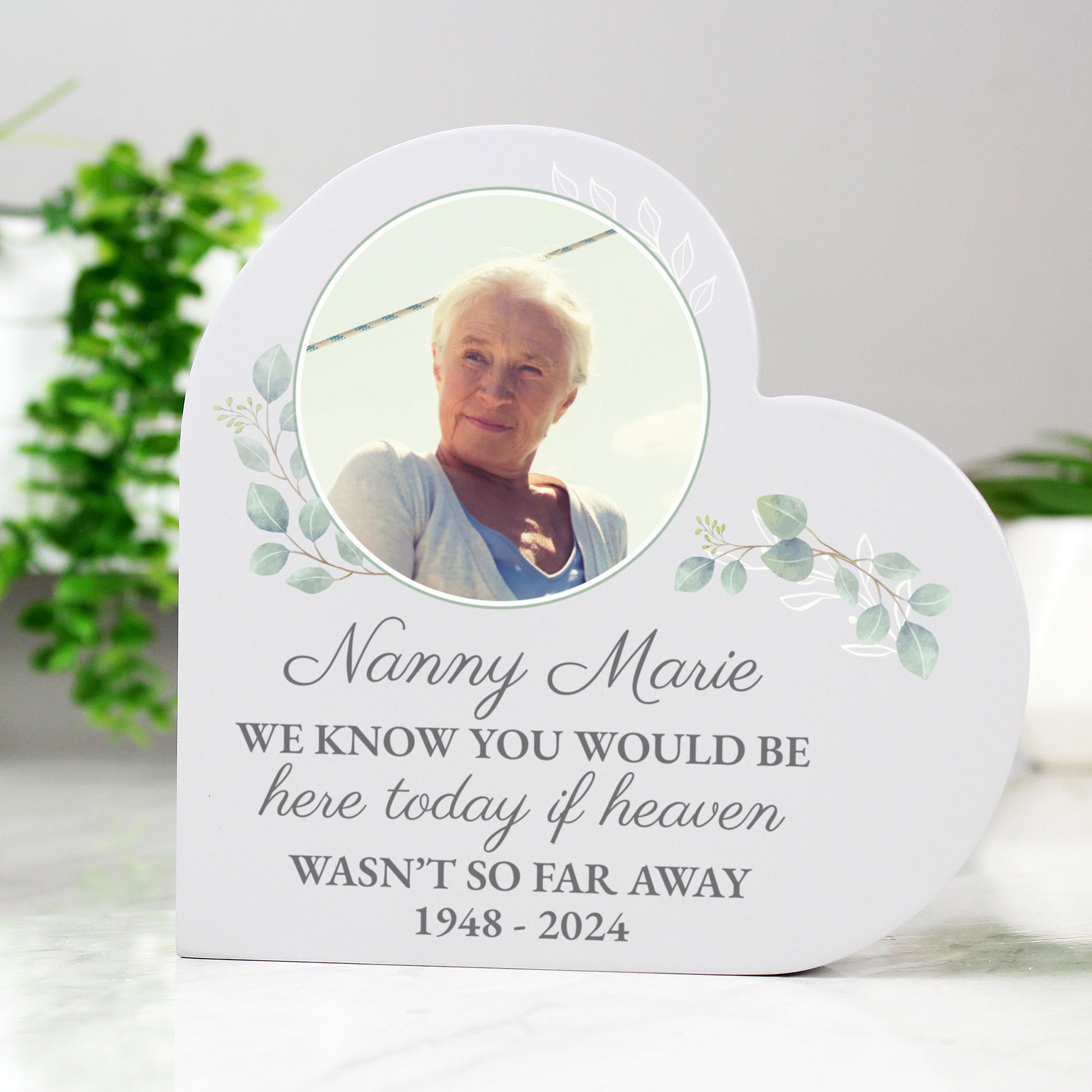 Personalised Wedding Memory Table Heart Ornament from Heartfelt Gifts