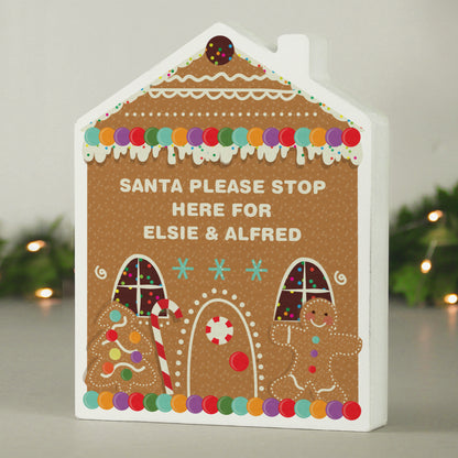 Personalised Gingerbread House Christmas Wooden Ornament from Heartfelt Gifts
