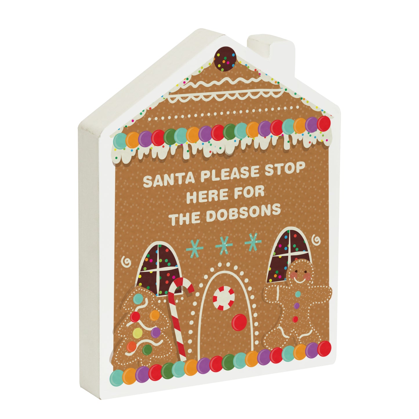 Personalised Gingerbread House Christmas Wooden Ornament - image 4