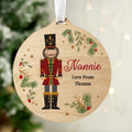 Personalised Christmas Nutcracker Wooden Bauble from Heartfelt Gifts