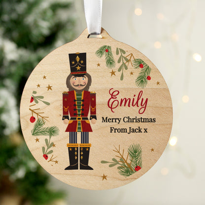 Personalised Christmas Nutcracker Wooden Bauble - image 4