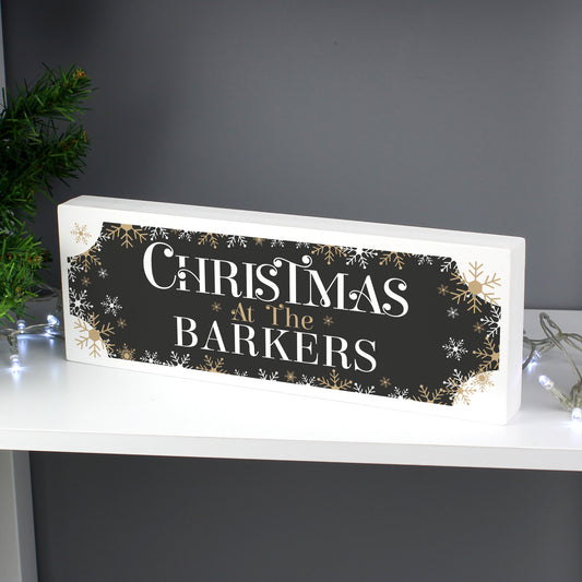 Personalised Family Christmas Wooden Mantel Decoration from Heartfelt Gifts