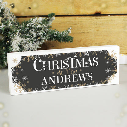 Personalised Family Christmas Wooden Mantel Decoration - image 2
