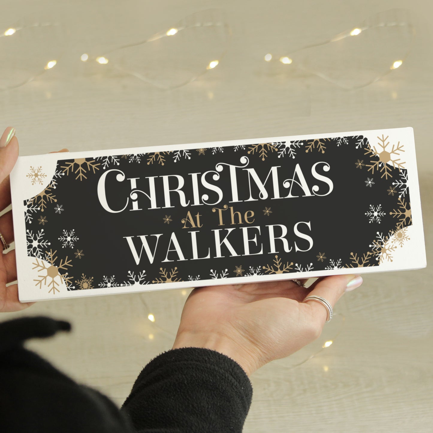 Personalised Family Christmas Wooden Mantel Decoration - image 3