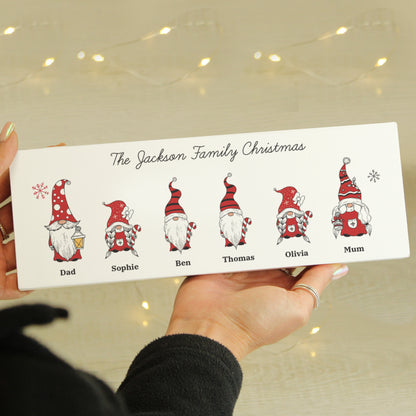Personalised Gonk Family Christmas Wooden Mantel Decoration - image 6