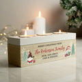 Personalised Christmas Gonk Triple Tea Light Box from Heartfelt Gifts