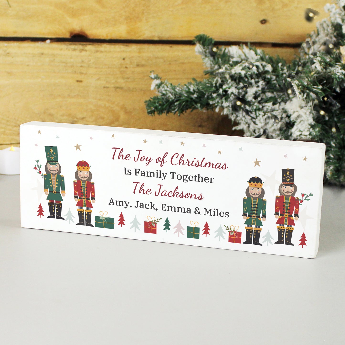 Personalised Christmas Nutcracker Wooden Mantel Decoration - image 3