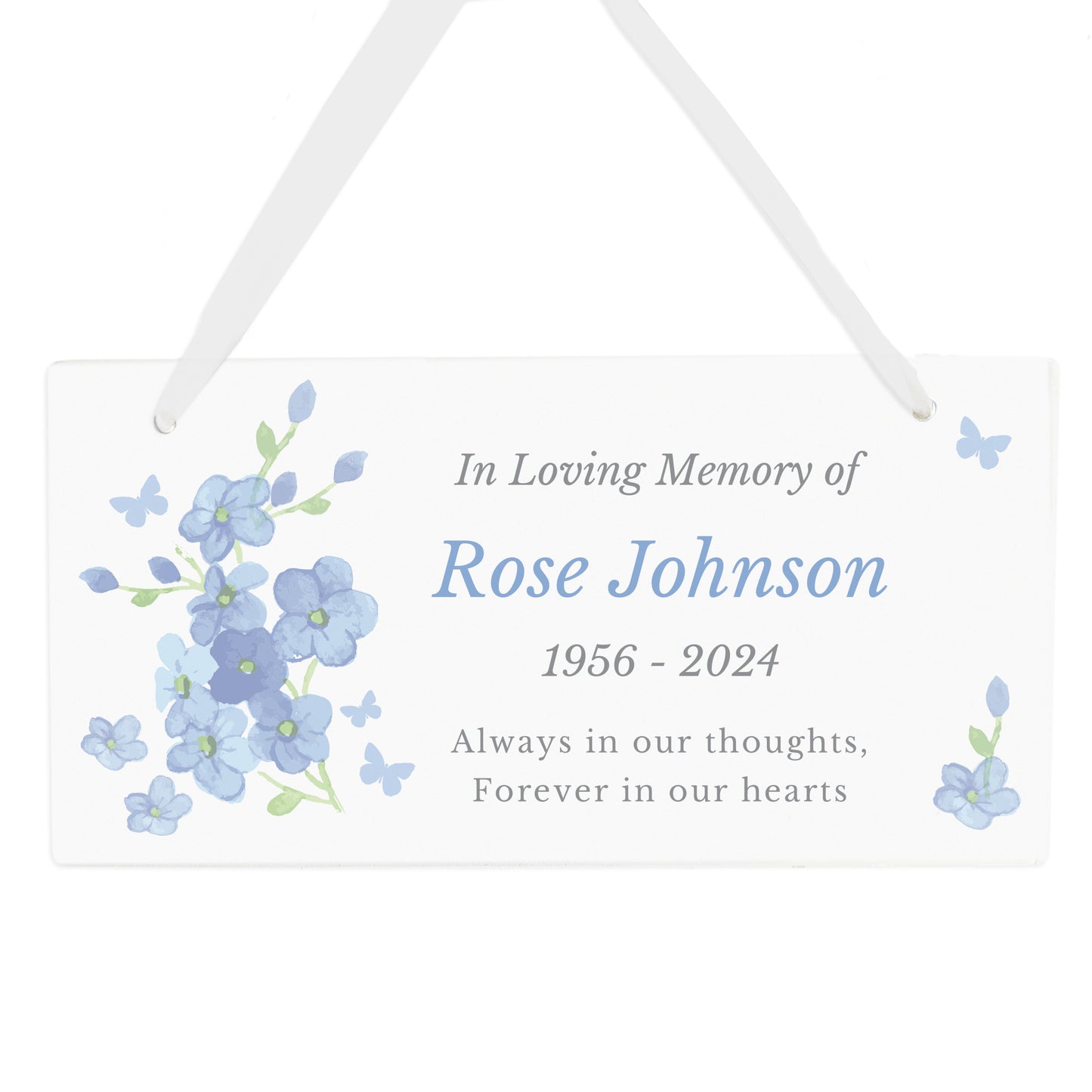 Personalised Memorial Forget Me Not Wooden Sign - image 5