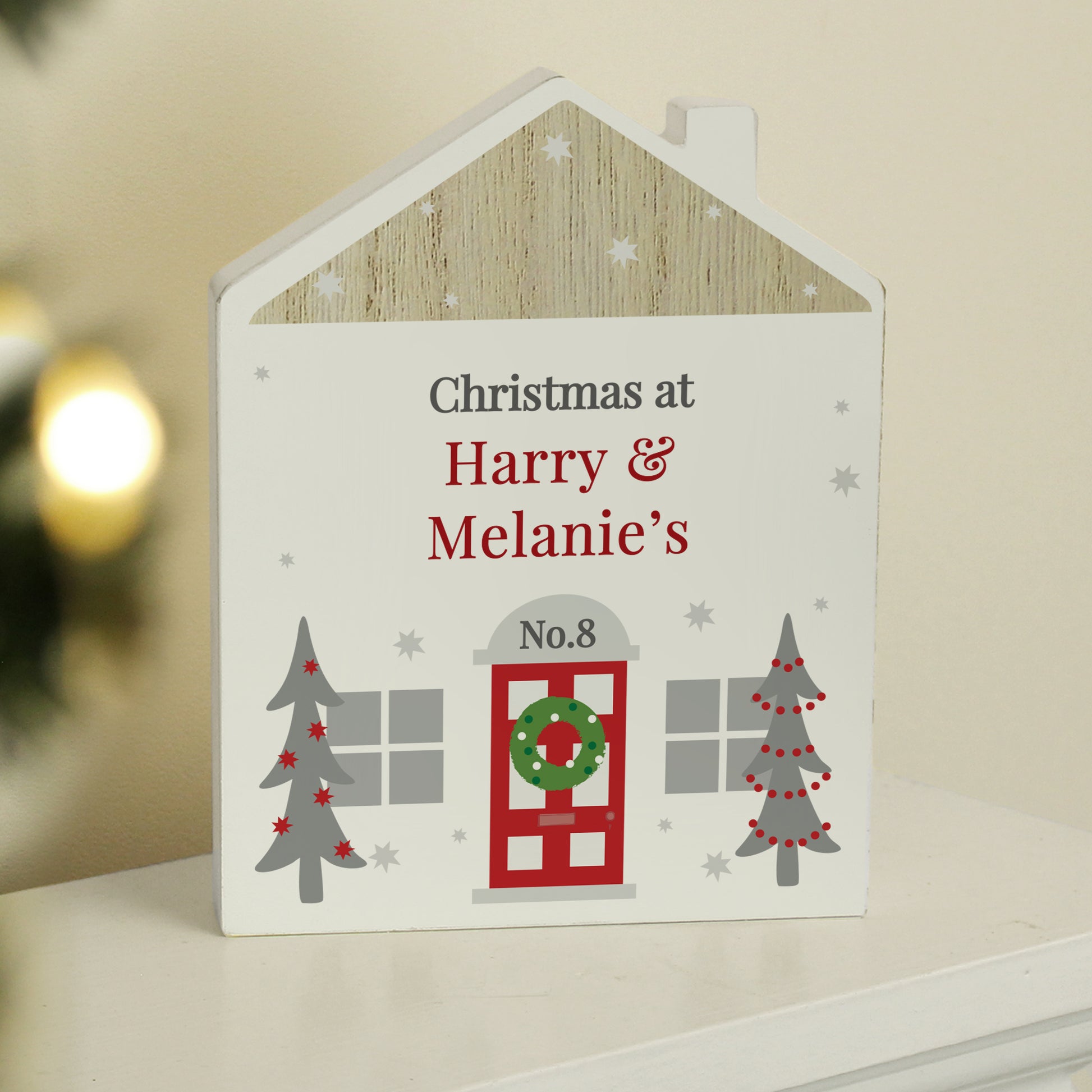 Personalised Christmas Wooden House Ornament - image 3