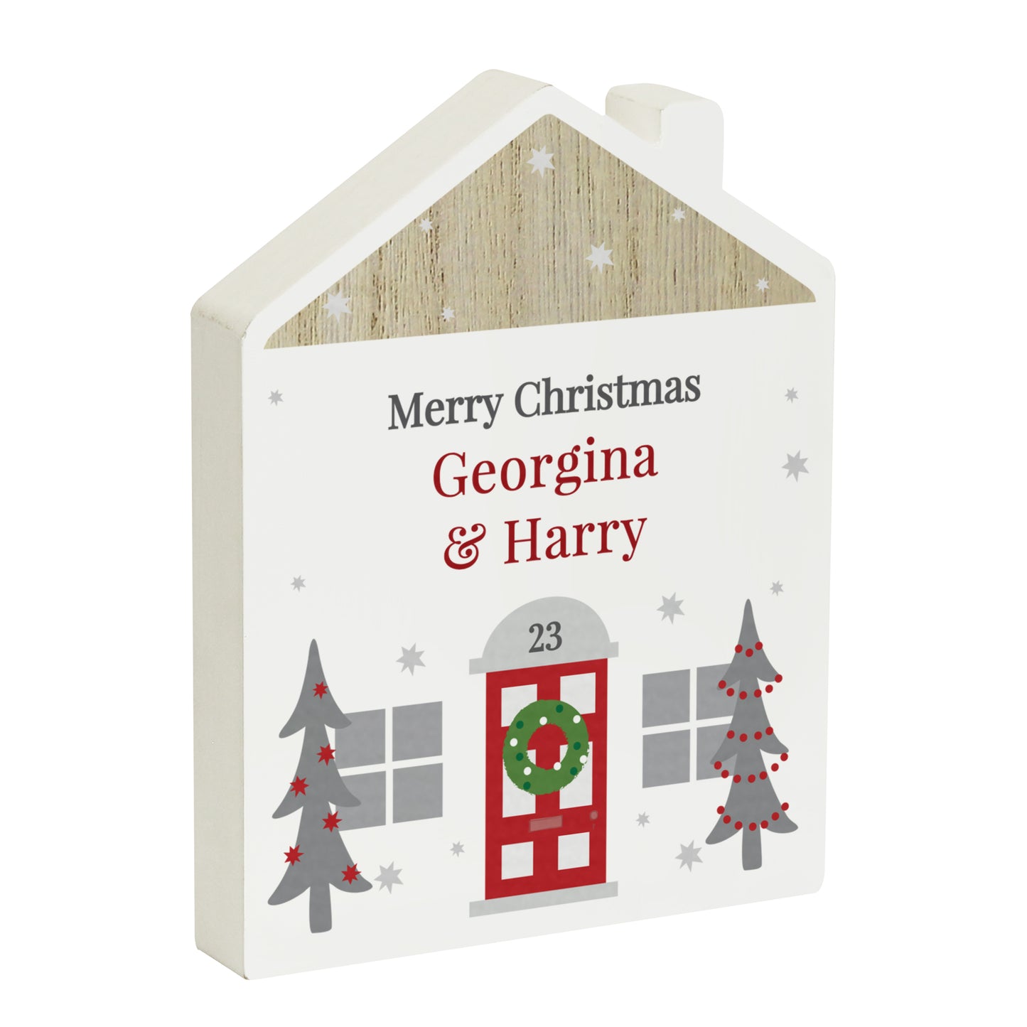 Personalised Christmas Wooden House Ornament - image 5
