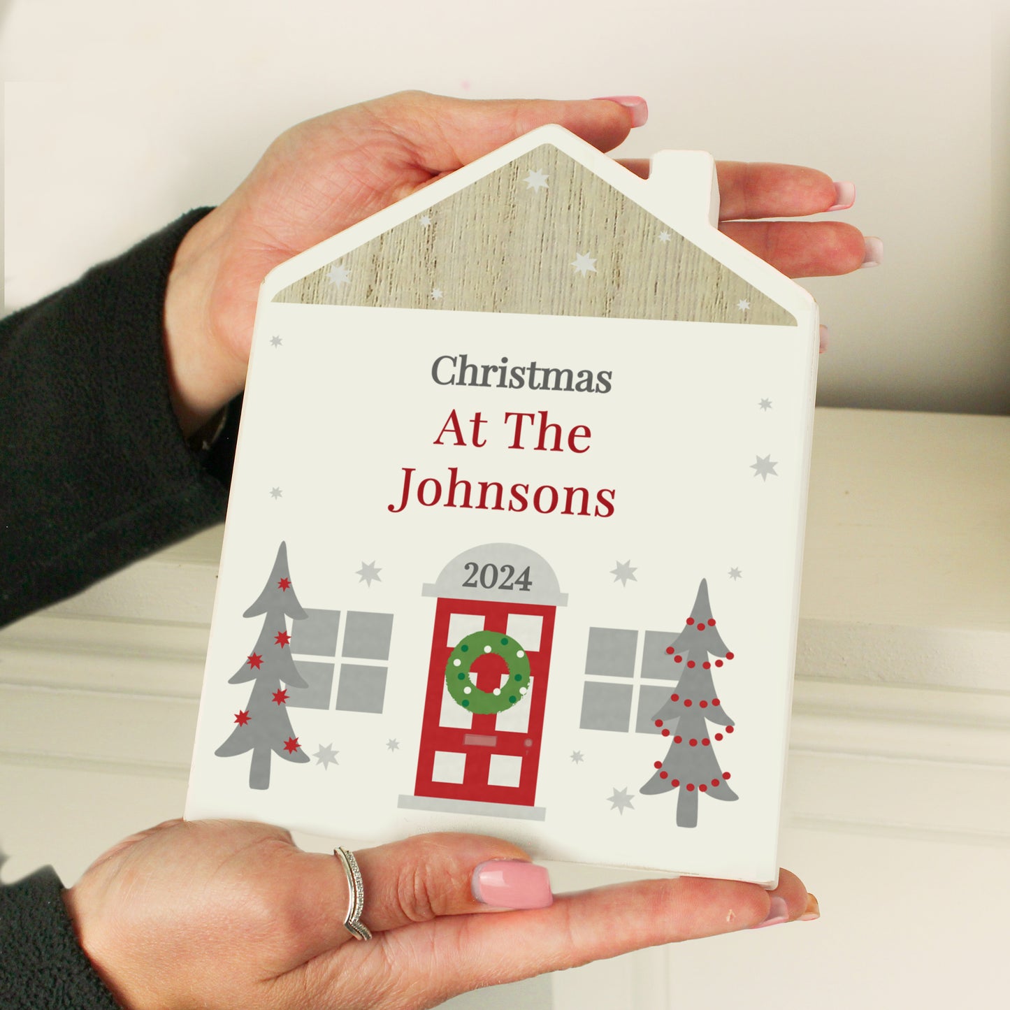 Personalised Christmas Wooden House Ornament - image 6