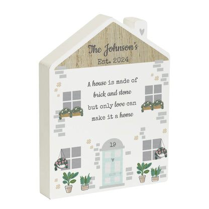 Personalised Love Makes A Home Wooden House Ornament - image 5