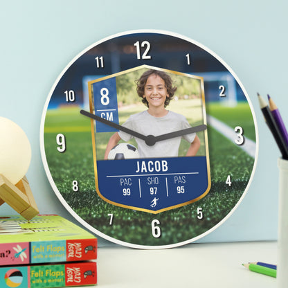 Personalised Football Photo Upload Childrens Clock - image 2