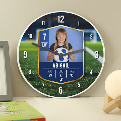 Personalised Football Photo Upload Childrens Clock - image 3