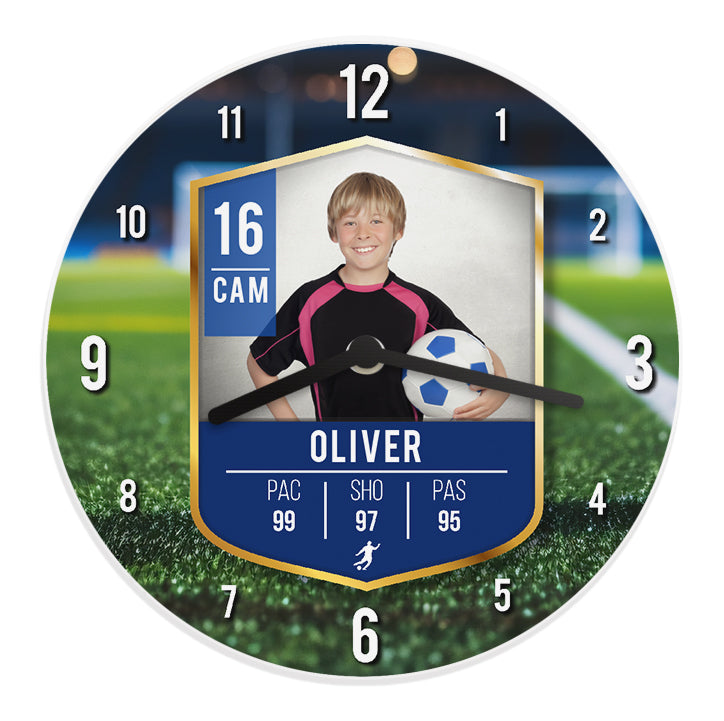Personalised Football Photo Upload Childrens Clock - image 5