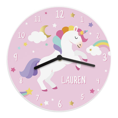 Personalised Unicorn Wooden Childrens Clock - image 5