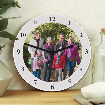 Personalised Photo Upload Wooden Clock from Heartfelt Gifts