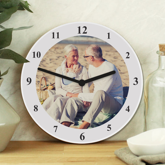 Personalised Photo Upload Wooden Clock - image 3