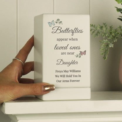 Personalised Butterflies Appear Small Wooden Urn - image 4