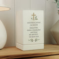 Personalised Memorial Cross Small Wooden Urn from Heartfelt Gifts