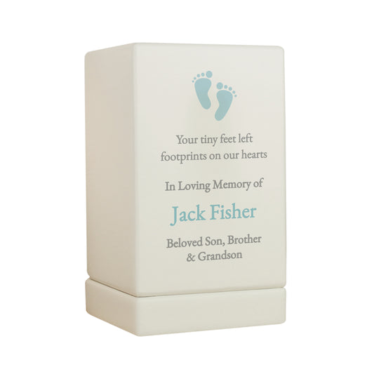 Personalised Baby Boy Small Wooden Urn - image 5