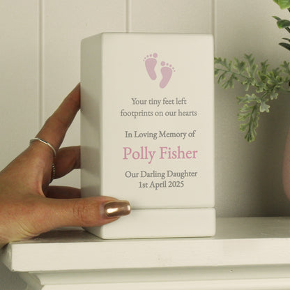 Personalised Baby Girl Small Wooden Urn - image 4