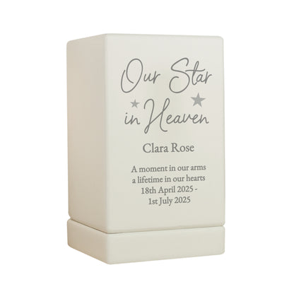 Personalised Our Star in Heaven Small Wooden Urn - image 5