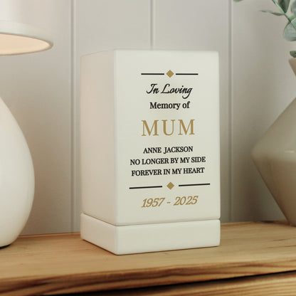 Personalised Memorial Small Wooden Urn from Heartfelt Gifts