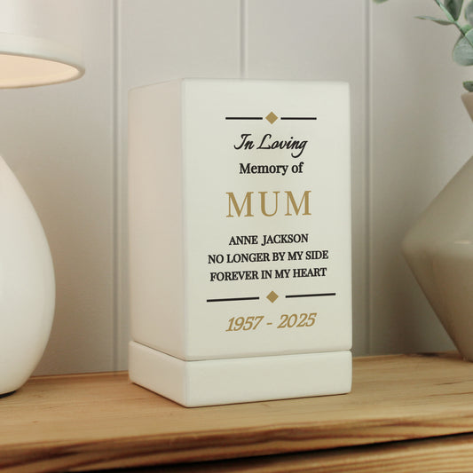 Personalised Memorial Small Wooden Urn from Heartfelt Gifts
