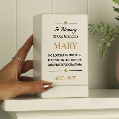 Personalised Memorial Small Wooden Urn - image 4